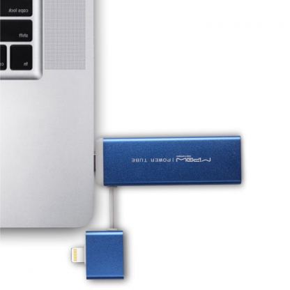 MiPow Power Tube 4000L Преносимо зарядно 4000mAh за iPhone 5, iPod Touch 5, iPod Nano 7 с вграден Lightning конектор - черен, лилав, тъмносин 3